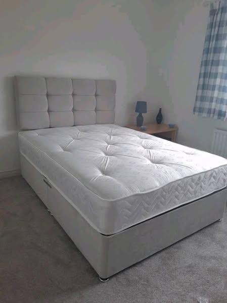 Cheap Double Divan Bed with Headboard & Storage – Cash on Delivery